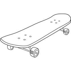 Dibujo para colorear: Skateboard (Transporte) #139289 - Dibujos para colorear