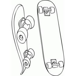 Dibujo para colorear: Skateboard (Transporte) #139291 - Dibujos para colorear