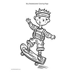 Dibujo para colorear: Skateboard (Transporte) #139293 - Dibujos para colorear