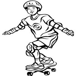 Dibujo para colorear: Skateboard (Transporte) #139294 - Dibujos para colorear