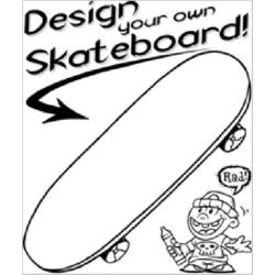 Dibujo para colorear: Skateboard (Transporte) #139302 - Dibujos para Colorear e Imprimir Gratis
