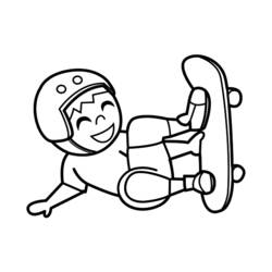 Dibujo para colorear: Skateboard (Transporte) #139319 - Dibujos para colorear