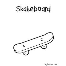 Dibujo para colorear: Skateboard (Transporte) #139326 - Dibujos para colorear