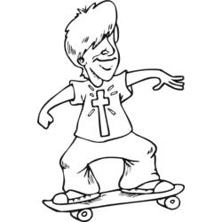 Dibujo para colorear: Skateboard (Transporte) #139346 - Dibujos para Colorear e Imprimir Gratis