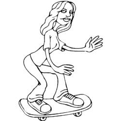 Dibujo para colorear: Skateboard (Transporte) #139354 - Dibujos para Colorear e Imprimir Gratis