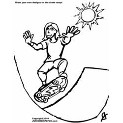 Dibujo para colorear: Skateboard (Transporte) #139379 - Dibujos para colorear