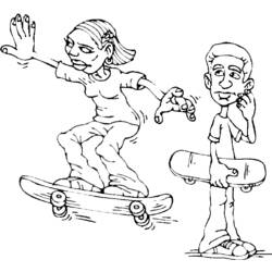 Dibujo para colorear: Skateboard (Transporte) #139399 - Dibujos para Colorear e Imprimir Gratis