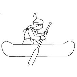 Dibujo para colorear: Small boat / Canoe (Transporte) #142183 - Dibujos para colorear