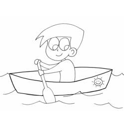 Dibujo para colorear: Small boat / Canoe (Transporte) #142192 - Dibujos para colorear