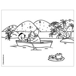 Dibujo para colorear: Small boat / Canoe (Transporte) #142210 - Dibujos para colorear