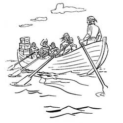Dibujo para colorear: Small boat / Canoe (Transporte) #142217 - Dibujos para colorear