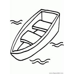 Dibujo para colorear: Small boat / Canoe (Transporte) #142315 - Dibujos para colorear