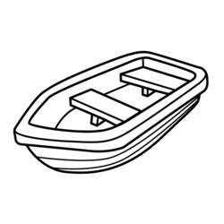 Dibujo para colorear: Small boat / Canoe (Transporte) #142316 - Dibujos para colorear