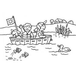 Dibujo para colorear: Small boat / Canoe (Transporte) #142322 - Dibujos para colorear