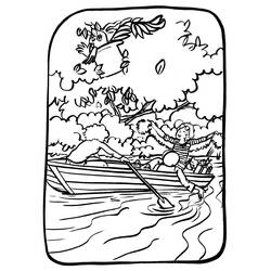 Dibujo para colorear: Small boat / Canoe (Transporte) #142328 - Dibujos para colorear