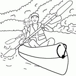 Dibujo para colorear: Small boat / Canoe (Transporte) #142402 - Dibujos para colorear