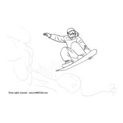 Dibujo para colorear: Snowboard (Transporte) #143815 - Dibujos para colorear