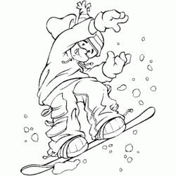 Dibujo para colorear: Snowboard (Transporte) #143816 - Dibujos para colorear