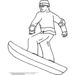Dibujo para colorear: Snowboard (Transporte) #143817 - Dibujos para colorear