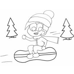 Dibujo para colorear: Snowboard (Transporte) #143823 - Dibujos para colorear