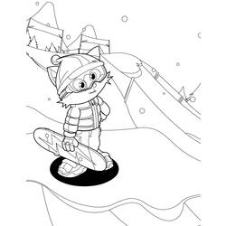 Dibujo para colorear: Snowboard (Transporte) #143829 - Dibujos para colorear