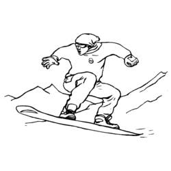 Dibujo para colorear: Snowboard (Transporte) #143887 - Dibujos para colorear