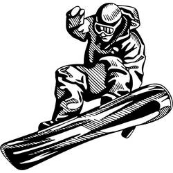 Dibujo para colorear: Snowboard (Transporte) #143934 - Dibujos para colorear
