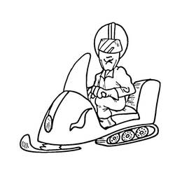 Dibujo para colorear: Snowmobile / Skidoo (Transporte) #139607 - Dibujos para colorear