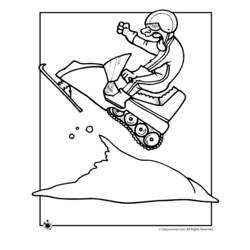 Dibujo para colorear: Snowmobile / Skidoo (Transporte) #139762 - Dibujos para colorear