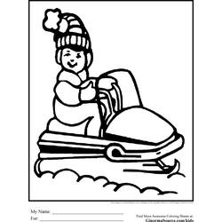 Dibujo para colorear: Snowmobile / Skidoo (Transporte) #139763 - Dibujos para colorear