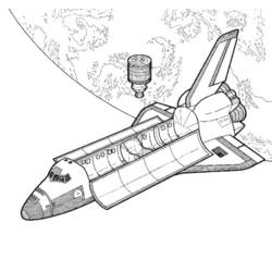 Dibujo para colorear: Spaceship (Transporte) #140298 - Dibujos para colorear