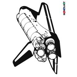 Dibujo para colorear: Spaceship (Transporte) #140340 - Dibujos para colorear