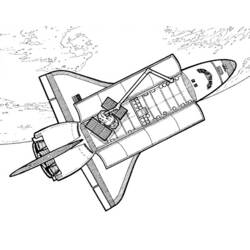Dibujo para colorear: Spaceship (Transporte) #140419 - Dibujos para colorear