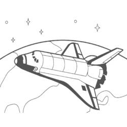 Dibujo para colorear: Spaceship (Transporte) #140475 - Dibujos para colorear