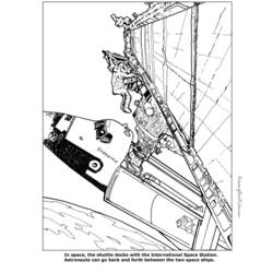 Dibujo para colorear: Spaceship (Transporte) #140484 - Dibujos para Colorear e Imprimir Gratis