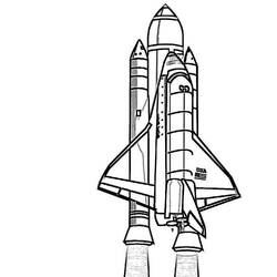 Dibujo para colorear: Spaceship (Transporte) #140489 - Dibujos para colorear