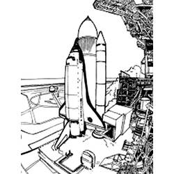 Dibujo para colorear: Spaceship (Transporte) #140497 - Dibujos para colorear