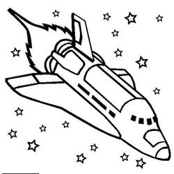 Dibujo para colorear: Spaceship (Transporte) #140504 - Dibujos para colorear
