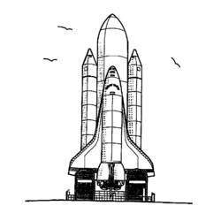Dibujo para colorear: Spaceship (Transporte) #140520 - Dibujos para colorear