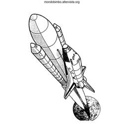 Dibujo para colorear: Spaceship (Transporte) #140546 - Dibujos para colorear