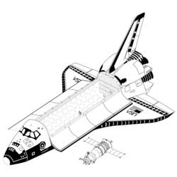 Dibujo para colorear: Spaceship (Transporte) #140552 - Dibujos para colorear