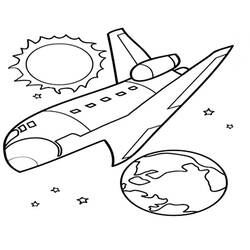 Dibujo para colorear: Spaceship (Transporte) #140555 - Dibujos para colorear