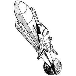 Dibujo para colorear: Spaceship (Transporte) #140567 - Dibujos para colorear