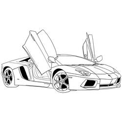 Dibujo para colorear: Sports car / Tuning (Transporte) #146925 - Dibujos para colorear