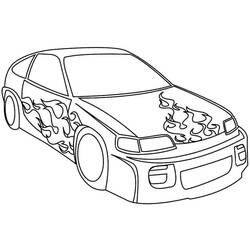 Dibujo para colorear: Sports car / Tuning (Transporte) #146938 - Dibujos para colorear