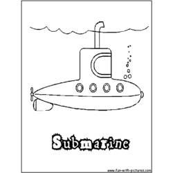 Dibujo para colorear: Submarine (Transporte) #137689 - Dibujos para colorear