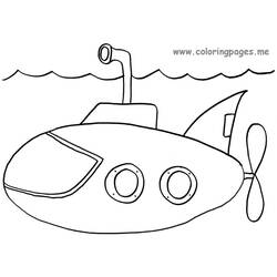 Dibujo para colorear: Submarine (Transporte) #137690 - Dibujos para colorear