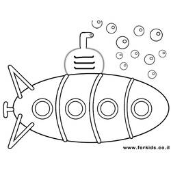 Dibujo para colorear: Submarine (Transporte) #137692 - Dibujos para colorear