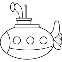 Dibujo para colorear: Submarine (Transporte) #137693 - Dibujos para colorear