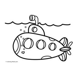 Dibujo para colorear: Submarine (Transporte) #137695 - Dibujos para colorear